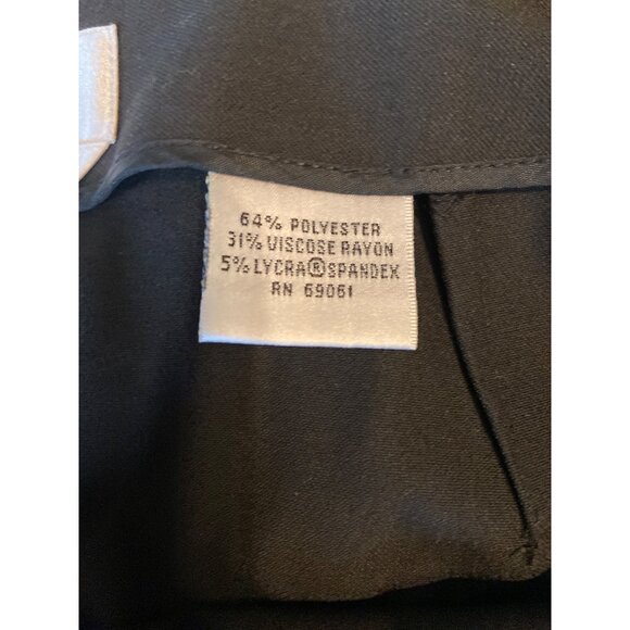 Talbots Womens Dress Pants Size 14 Black Stretch Wide-Leg Career Corpcore Casual - Picture 4 of 11